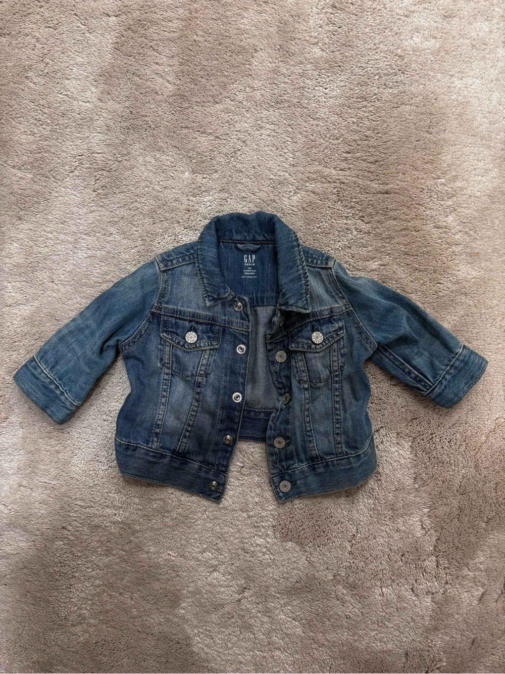 Baby GAP Dark Blue Denim Jacket, 0-6 Months